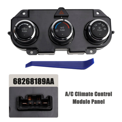 2013 DODGE RAM 1500 PICKUP senza controllo a doppia zona; con sbrinamento posteriore Pannello modulo di controllo del clima A/C 68268189AA