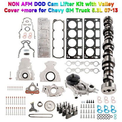 Kit di sollevamento camme DOD CHEVROLET AVALANCHE 5.3L 5328CC 325CID V8 FLEX OHV NON AFM 2007-2013 con coperchio della valle 12646386 12499225