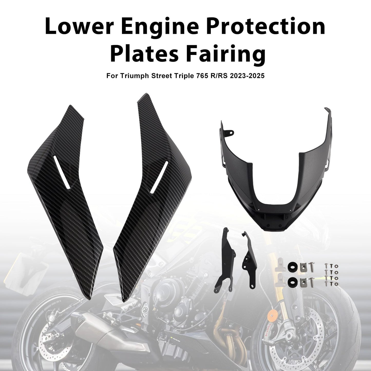 Pannelli inferiori del motore Street Triple 765 R/RS 2023-2025, carenatura protettiva