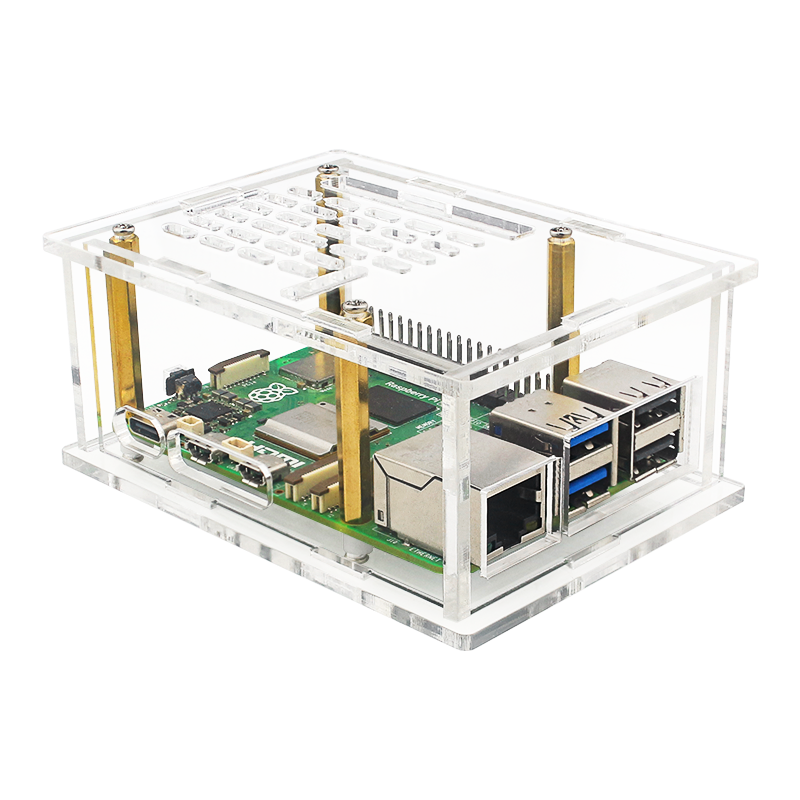 Custodia con adattatore PCI-E per Raspberry Pi5, scheda adattatore PCIe a M.2, radiatore in acrilico