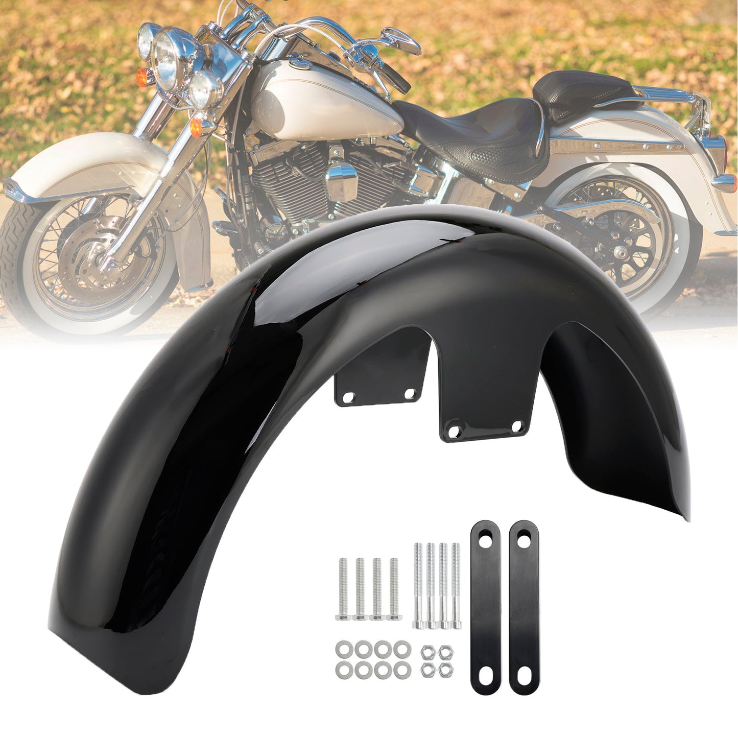 Parafango anteriore avvolgente da 19"" in ABS per Touring Electra Street Road Glide Baggers FLHT FLHR