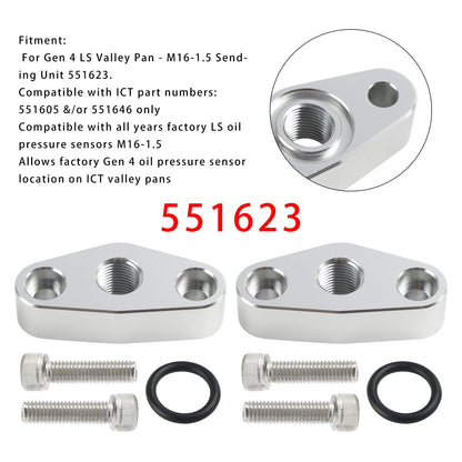 Piastra adattatrice per sensore di pressione dell'olio M16 x 1,5 551623 per Chevy LS
