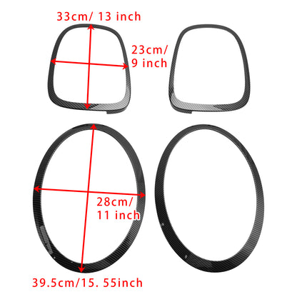 Set di anelli per castone surround con rivestimento per fanale posteriore da 4 pezzi per MINI F55 F56 F57