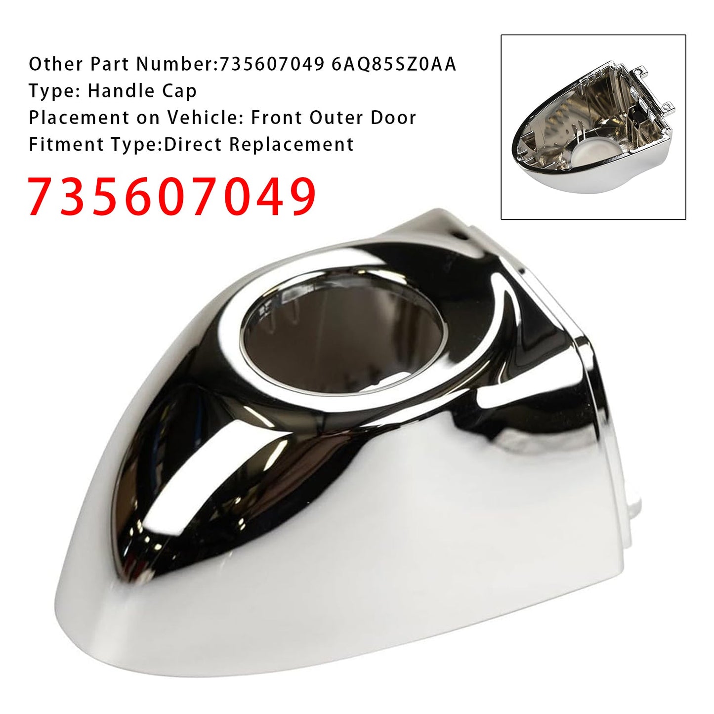 Tappo maniglia porta esterna anteriore Fiat 500X 2016-2021 735607049