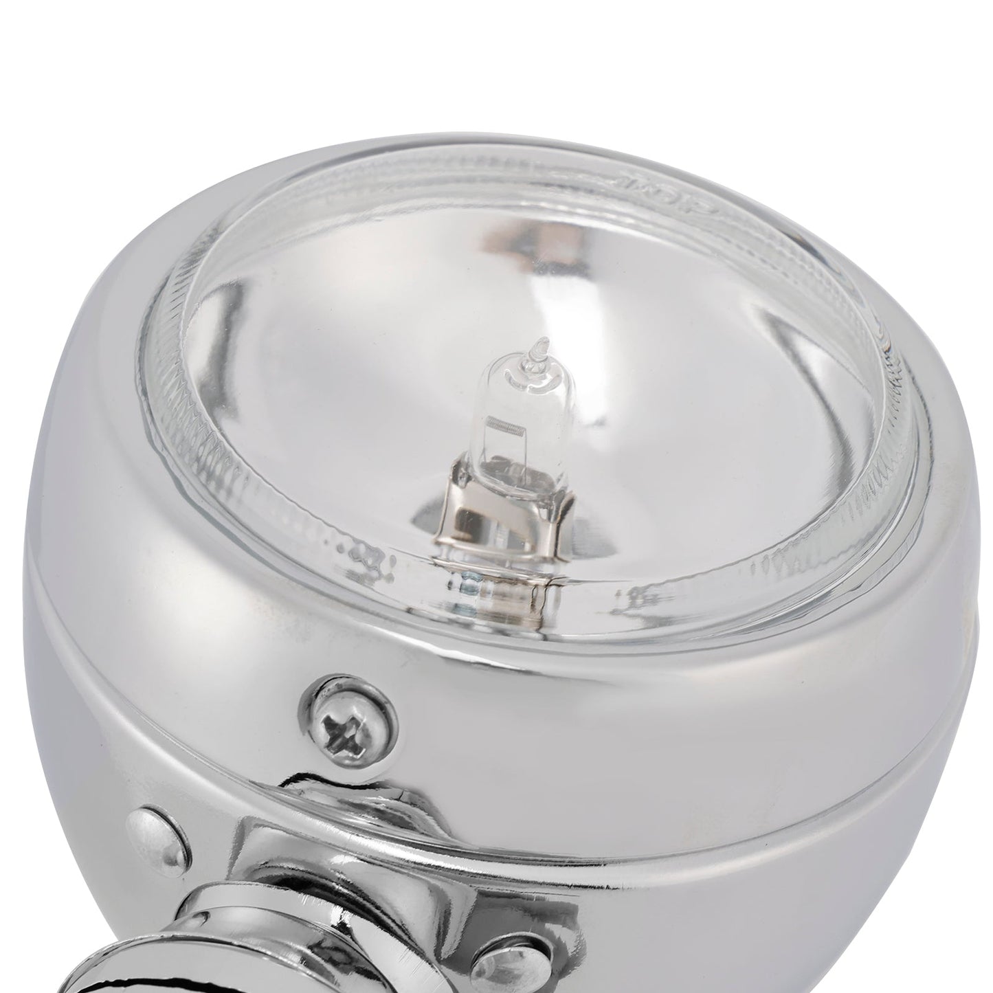 Faro fendinebbia cromato personalizzato per moto #D19 per Bobber Chopper da corsa