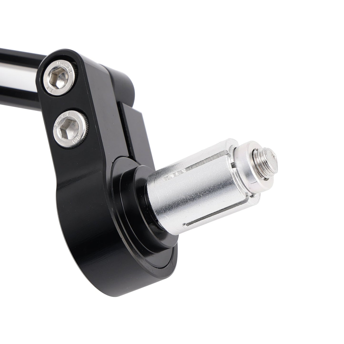 Set di specchietti retrovisori universali da 7/8"" in alluminio CNC neri per estremità del manubrio