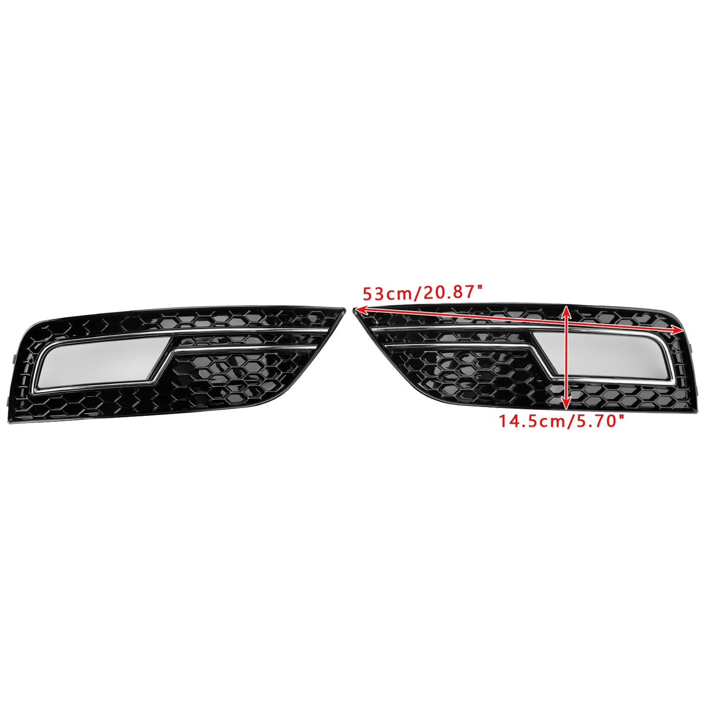 Griglia di copertura fendinebbia cromata Audi A4 B8.5 2013-2015, paraurti standard