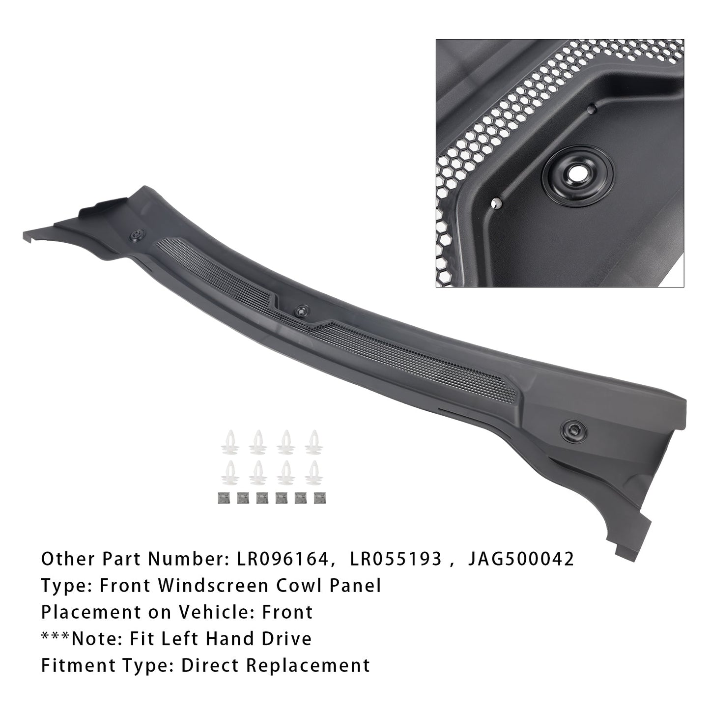 Pannello di rivestimento del parabrezza anteriore Land Rover Range Rover Sport L320 2005-2016 LR096164