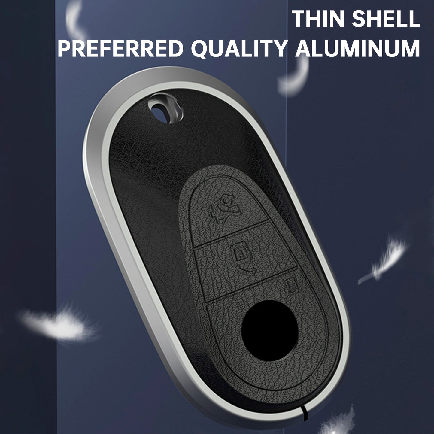 Custodia protettiva in pelle, lega di alluminio e TPU per chiave auto Benz GLC GLK CLS, colore nero