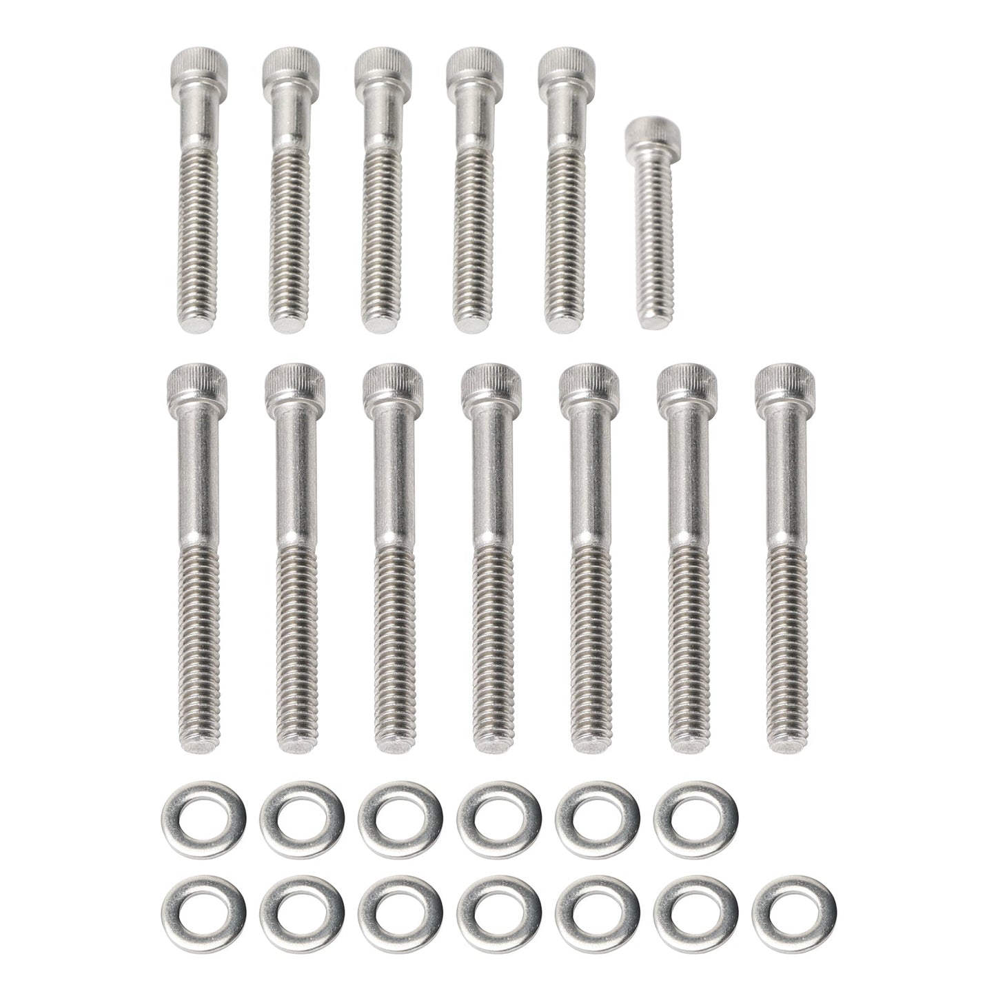Kit di viti a brugola UNC in acciaio inox per coperchi motore da 59 pezzi per Sportster XL dal 2004 in poi