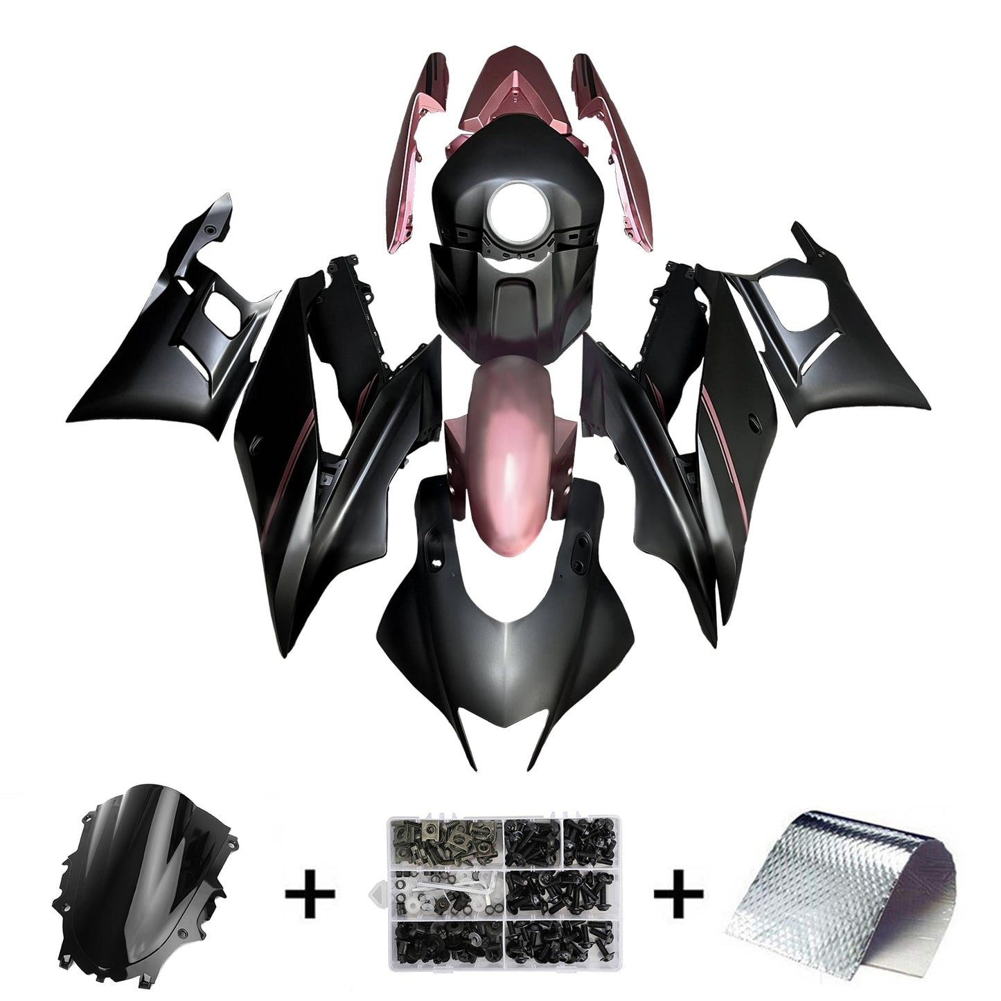 Kit carenatura iniezione in plastica ABS adatto per Yamaha YZF R3 R25 2022-2024
