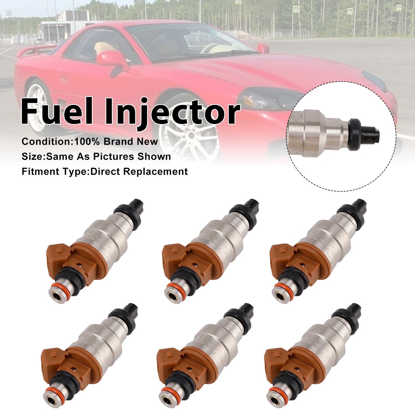 6 iniettori di carburante per Mitsubishi 3000GT e Dodge Stealth 91-96 inp014