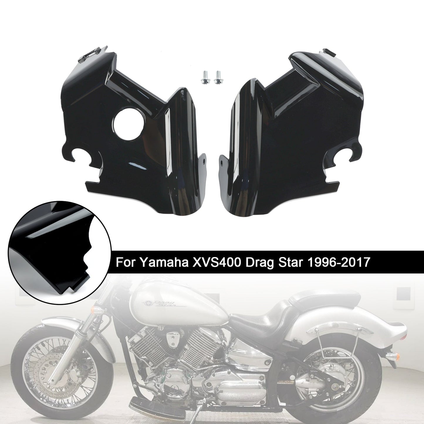 Copertura del collo del telaio della forcella Yamaha XVS400 Drag Star 1996-2017