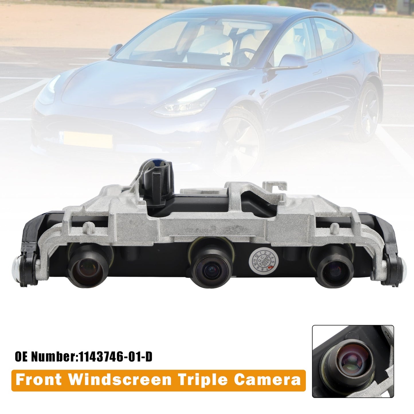 Parabrezza anteriore Tesla Model 3 2021 con tripla telecamera 1143746-01-D