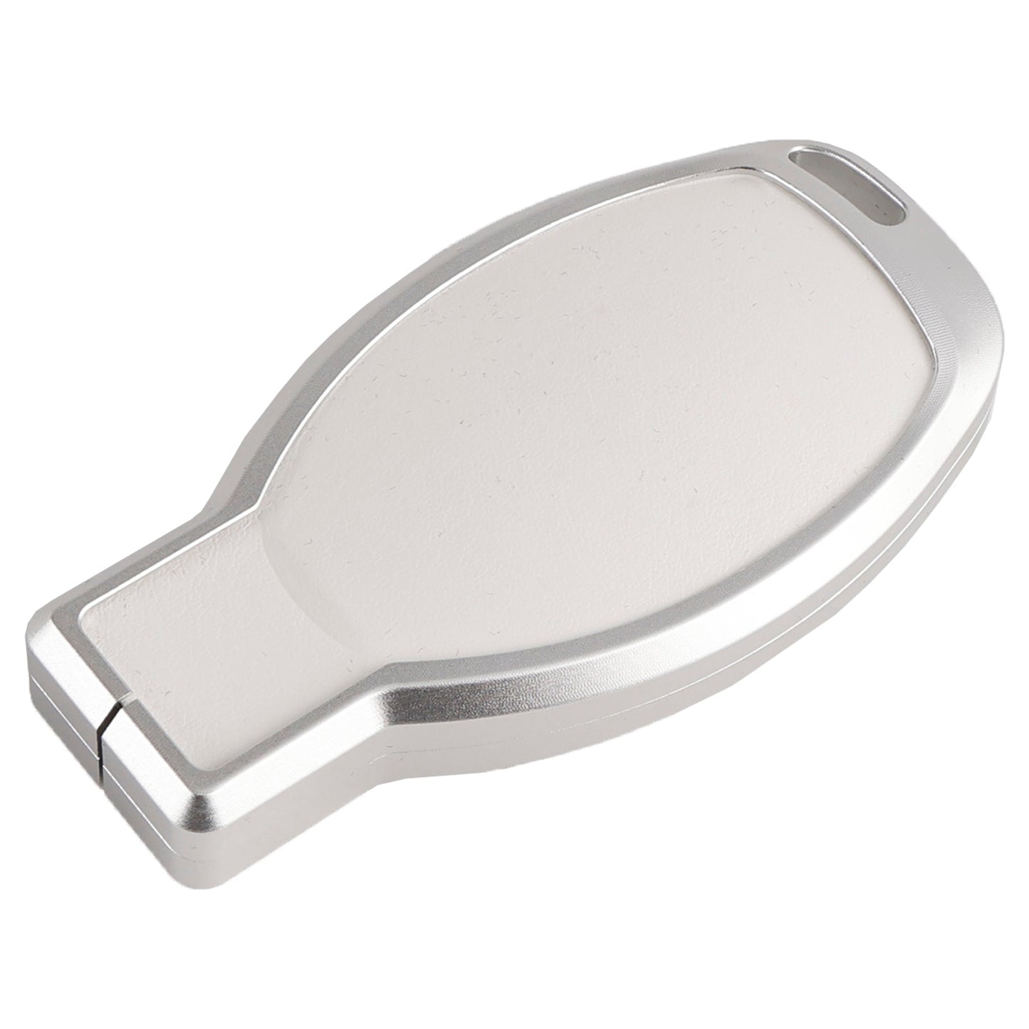 Custodia in pelle, lega, alluminio e TPU per chiave auto Benz GLC GLK CLS, colore bianco