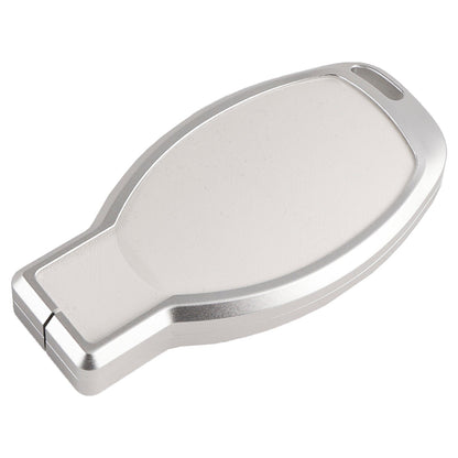 Custodia in pelle, lega, alluminio e TPU per chiave auto Benz GLC GLK CLS, colore bianco
