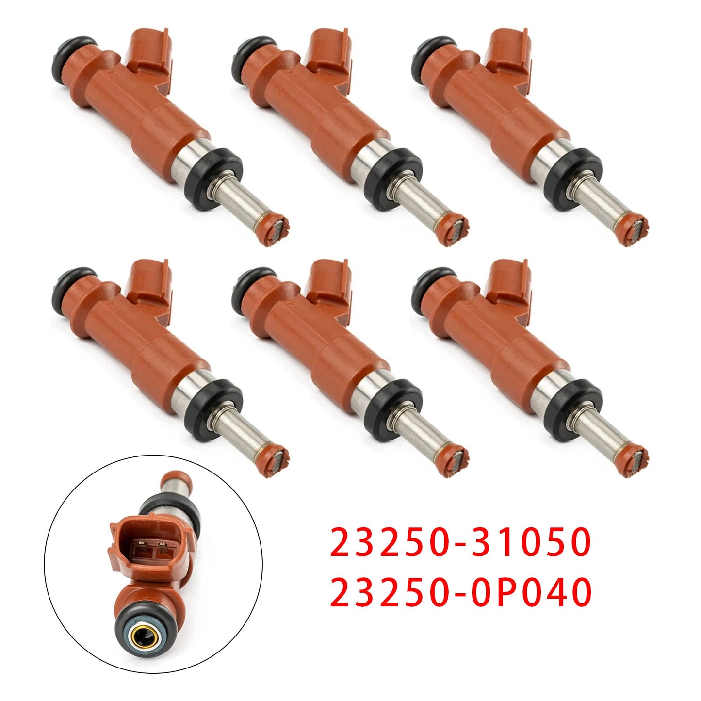 6 pezzi iniettori carburante per Toyota Camry Sienna Lexus RX350 3.5L V6 07-15 23250-31050