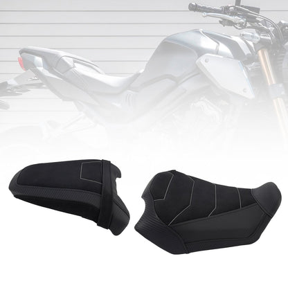 Kit sella conducente e passeggero 2024-2025 per Honda CB650R CBR650R, cuscino posteriore nero.