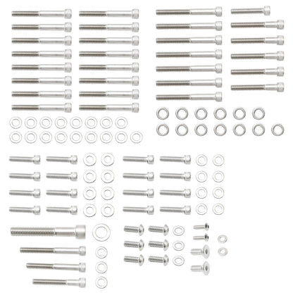 Kit di viti a brugola UNC in acciaio inox per coperchi motore da 59 pezzi per Sportster XL dal 2004 in poi