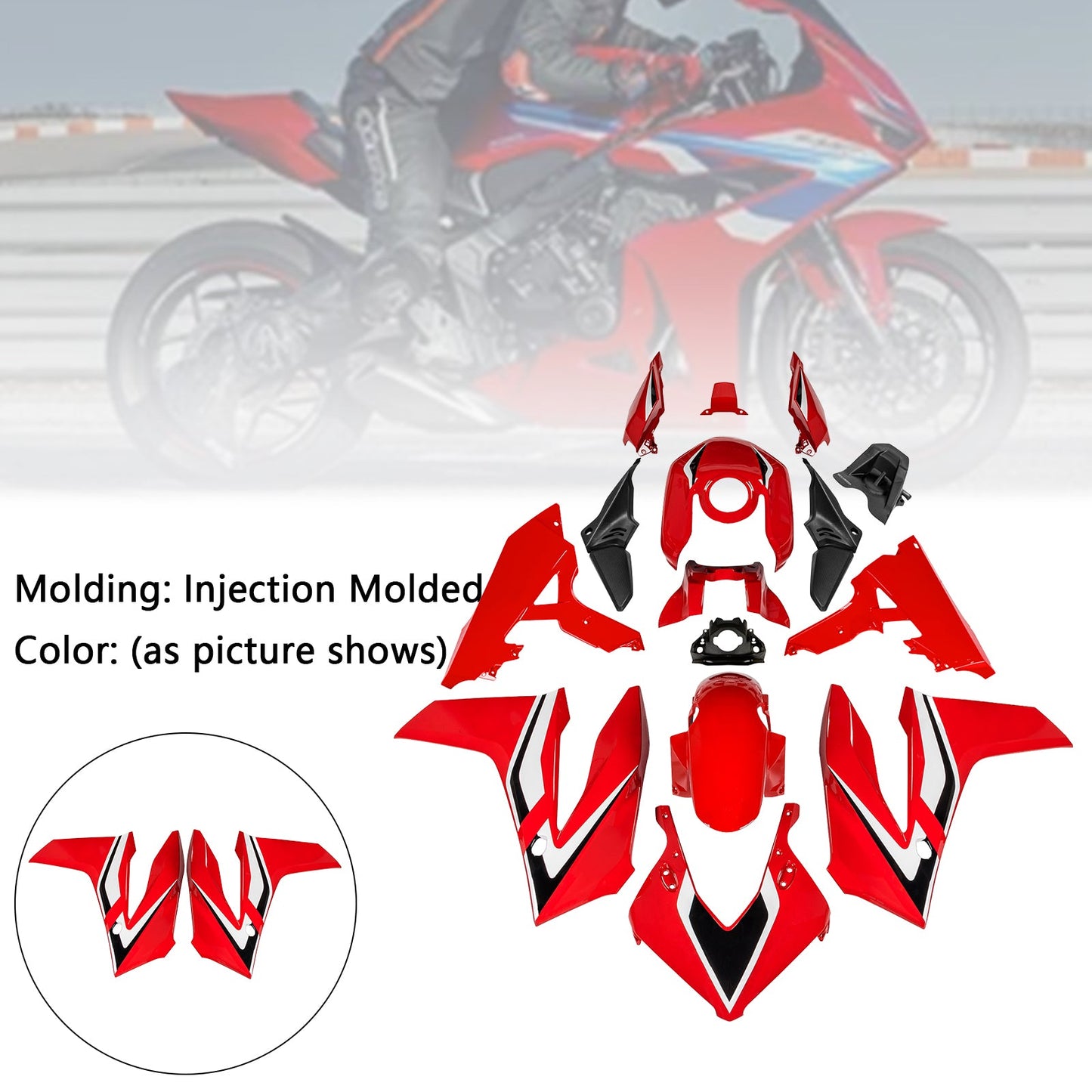 Kit carenatura in plastica ABS per iniezione per Honda CBR650R 2024-2025