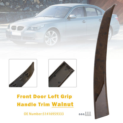 Maniglia della portiera anteriore sinistra BMW Serie 5 E60 E61 2004-2006, finitura noce