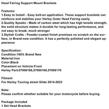 Staffe per testa Touring Street Glide 2014-2023 57000186 57000169 57000170