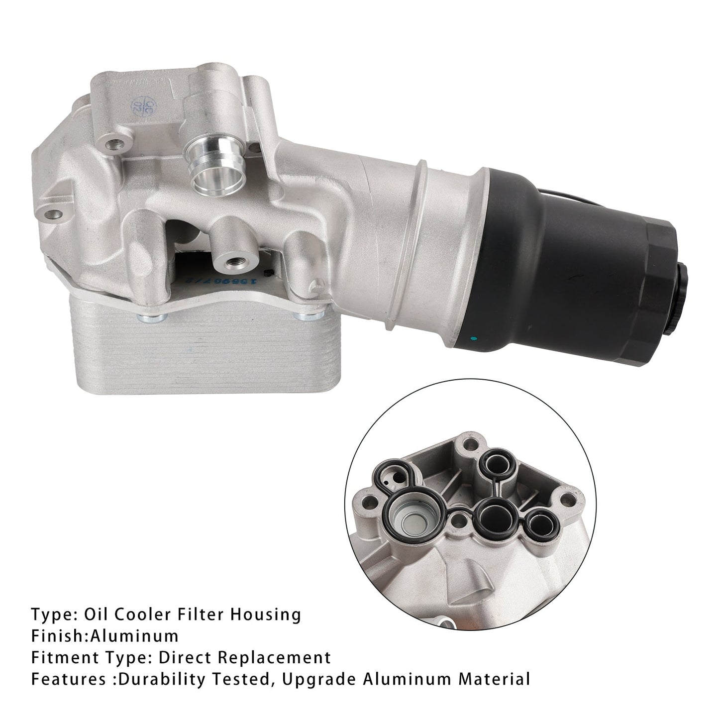 Alloggiamento filtro radiatore olio per Volkswagen Jetta 5L 5 cilindri 2005-2014 07K115397D 07K115397A