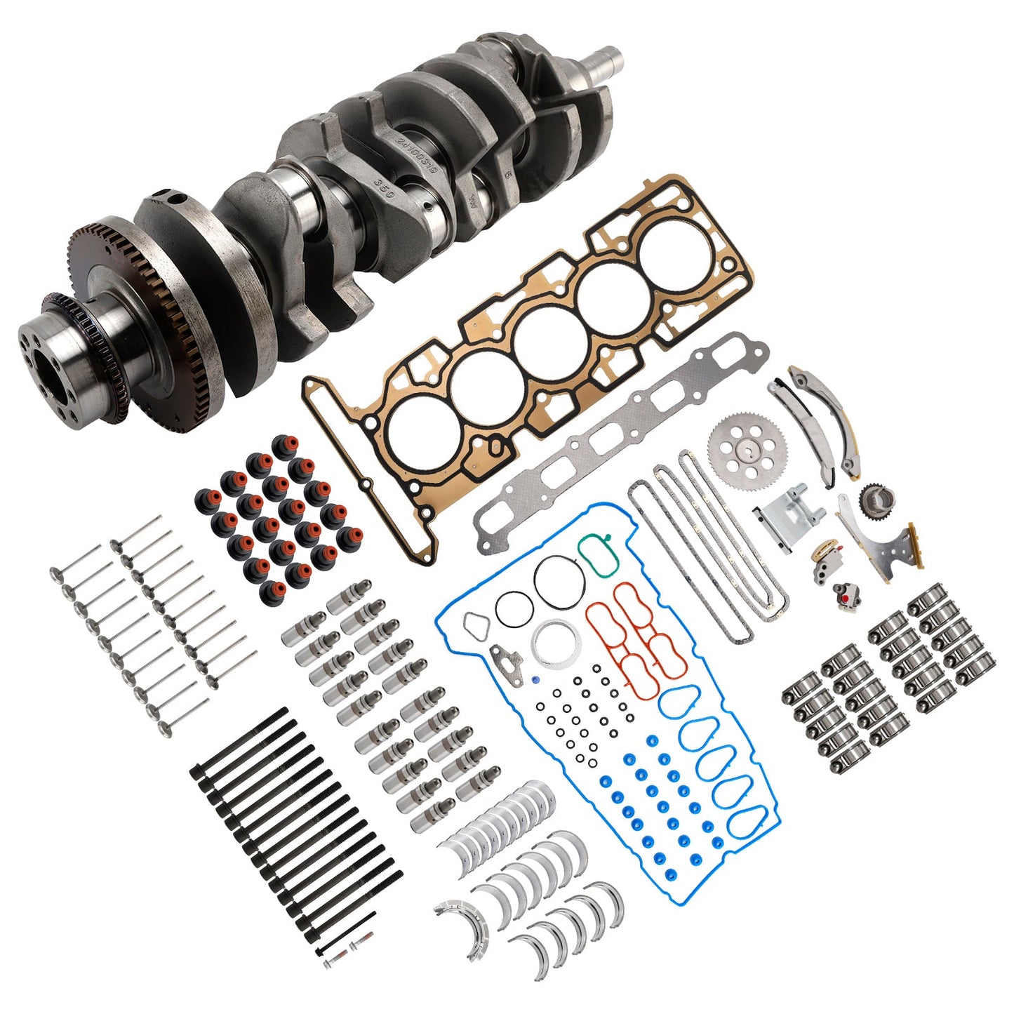 Kit di revisione motore Isuzu I-370 3.7L 3654CC 223CID L5 DOHC 2007-2008, albero motore 89017791 HS26390PT