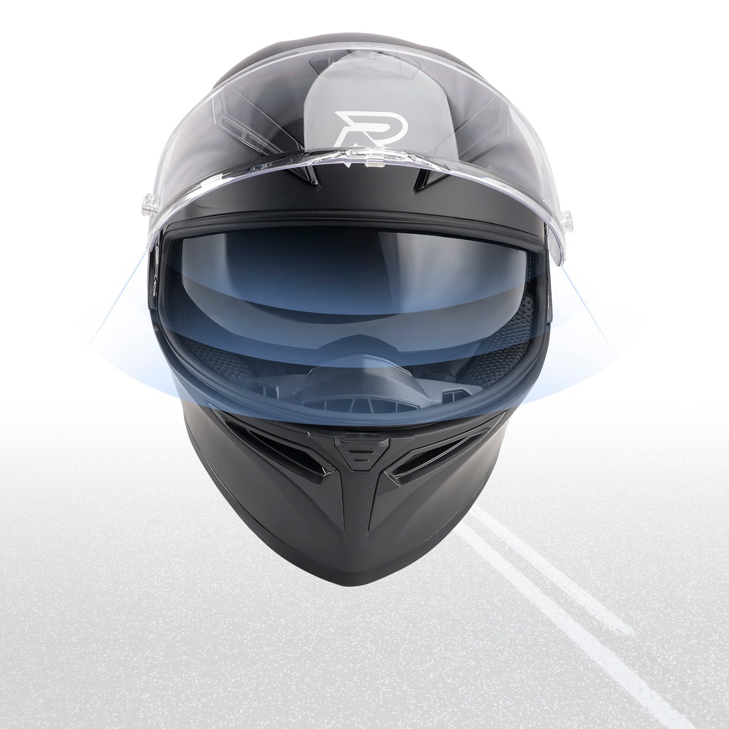 Casco da moto DOT per adulti Street Integrale Arancione Nero opaco