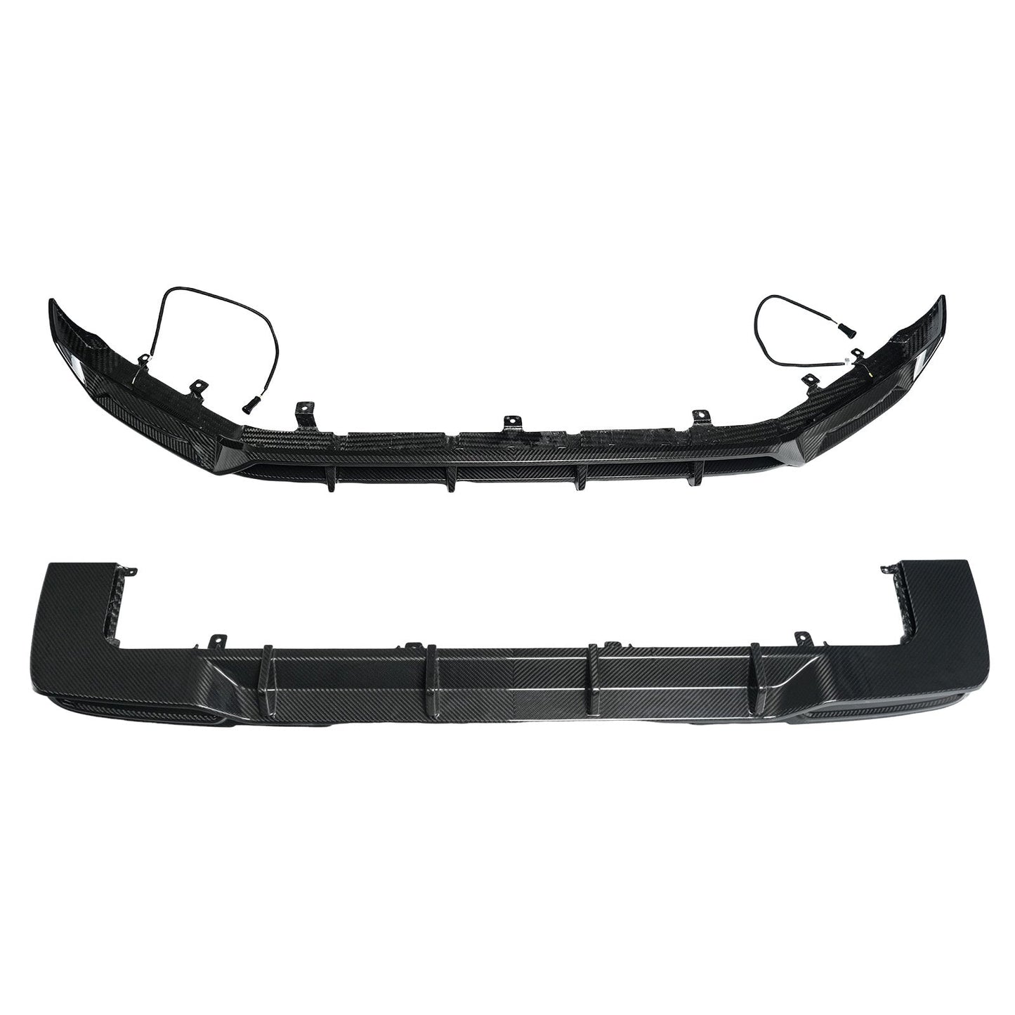 Diffusore anteriore e posteriore in fibra di carbonio a secco per paraurti, compatibile con Mercedes Classe G W465 2025+