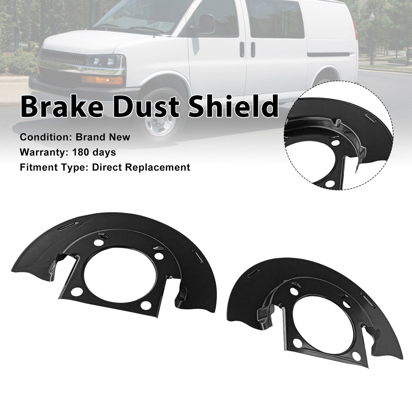 Protezione antipolvere per freno anteriore 25846355 compatibile con Chevy Silverado 2500 1999-2024 947-073
