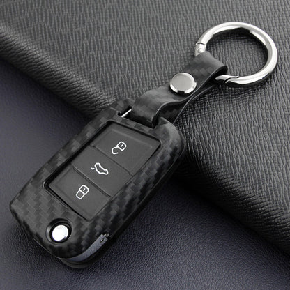Custodia in silicone e pelle per chiave auto con fibbia per Volkswagen Golf MK7