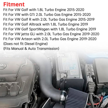 Kit di aspirazione aria fredda con scudo termico per VW Golf GTi R 1.8T 2.0T 2015-2020