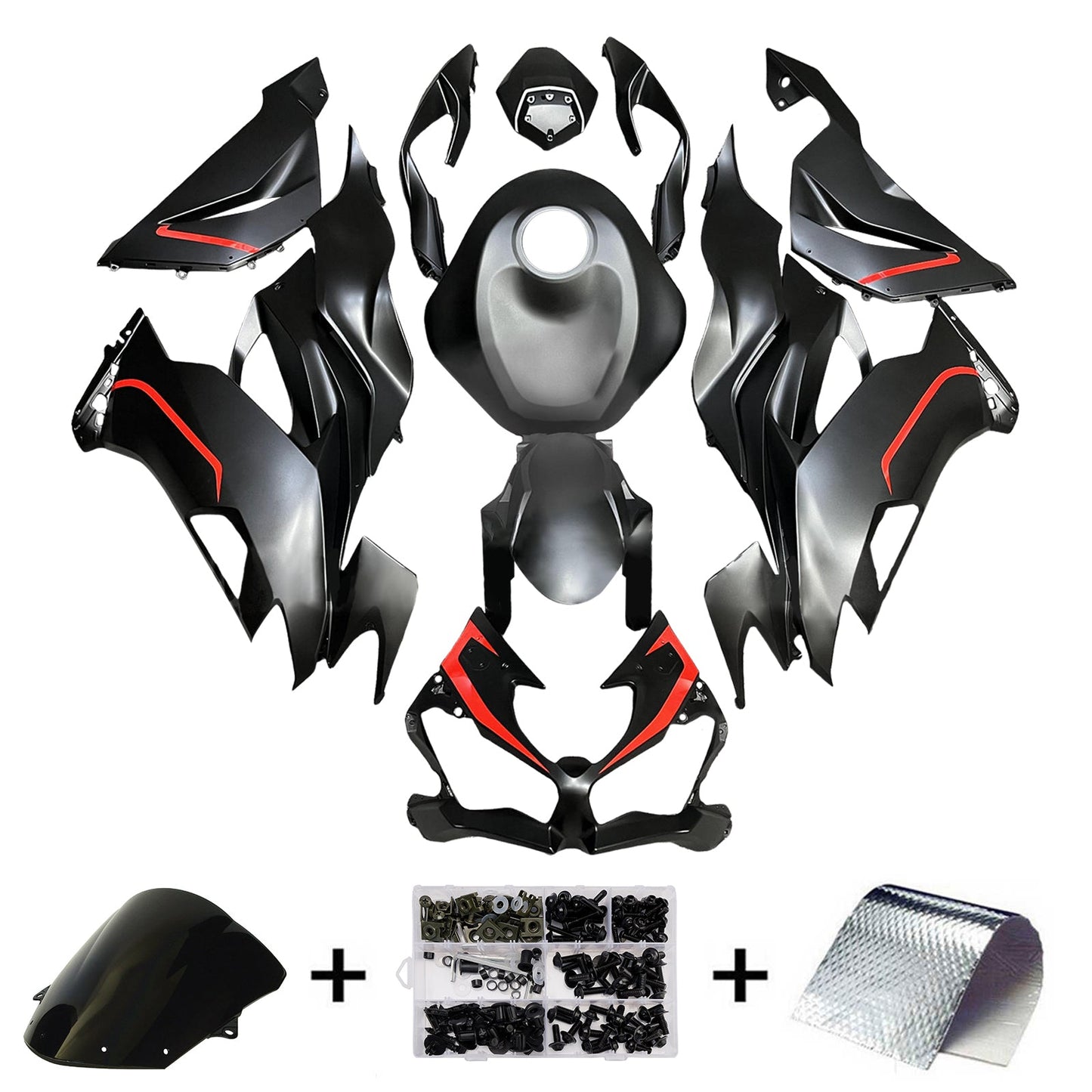Kit carenatura iniezione in plastica ABS adatto per Kawasaki ZX6R 2019-2023