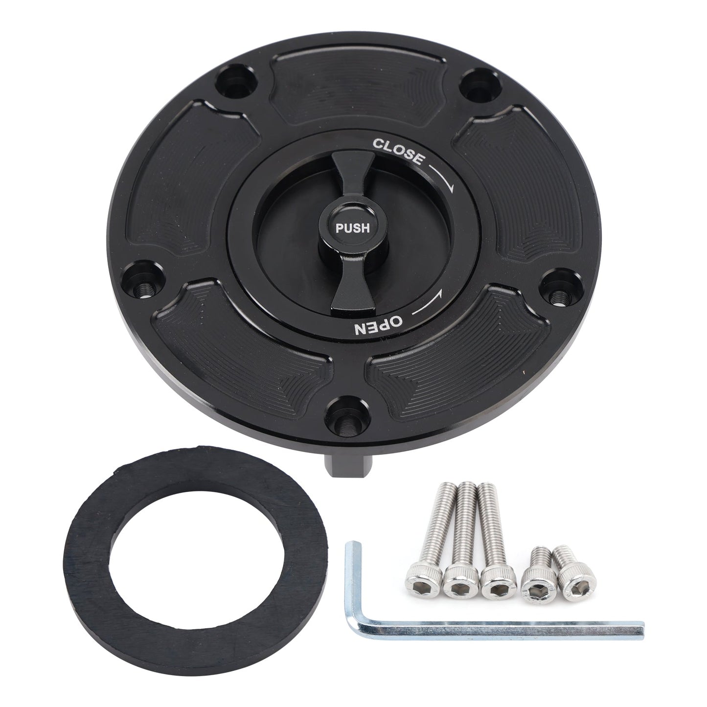 Tappo serbatoio carburante CNC nero senza chiave per CFMoto 300 450 SS NK 700CL-X 800 NK 22-25