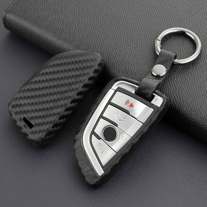 Custodia in similpelle e silicone per chiave auto con fibbia per BMW
