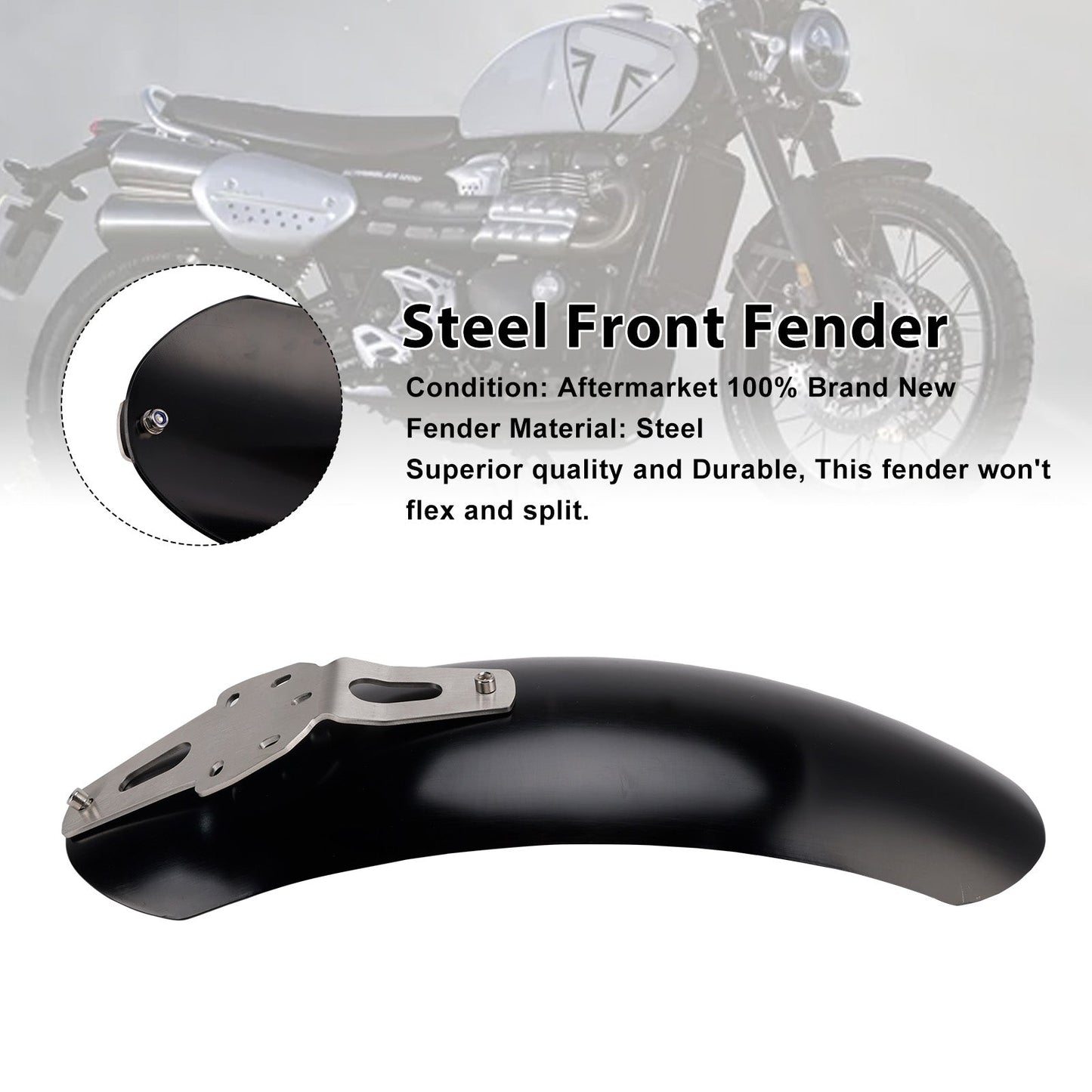 Parafango anteriore in acciaio per Scrambler 1200X 1200XC 1200XE 2019-2025
