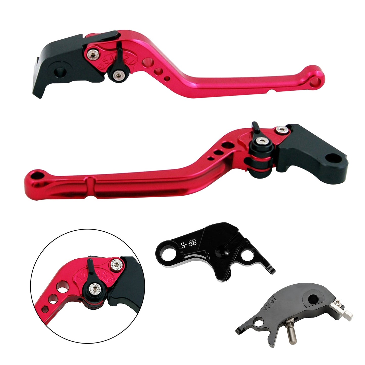 Leva frizione freno lunga adatta per YAMAHA YZF R7 MT-10/SP FZ-10/SP 2022-23