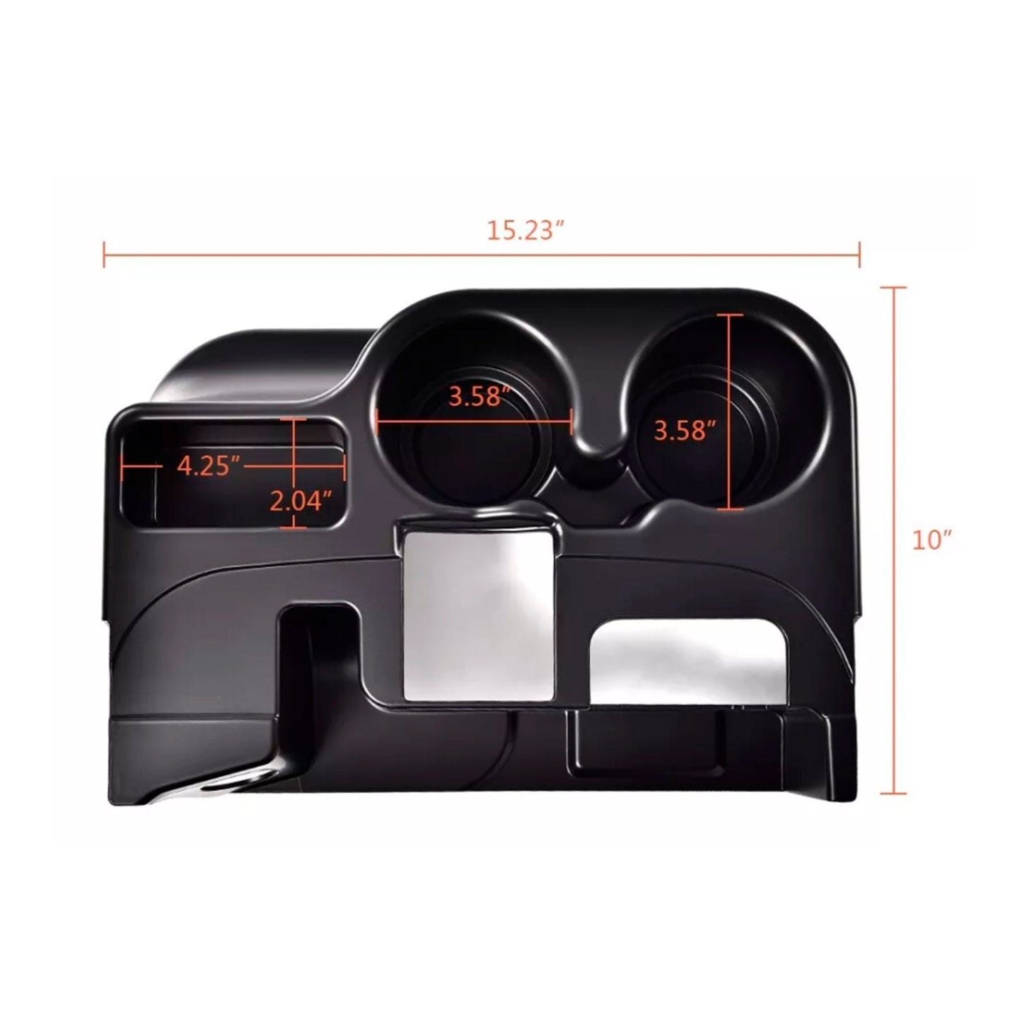 Portabicchieri per console centrale, nero opaco, per Dodge Ram 1500, 2500, 3500, 2003-2012