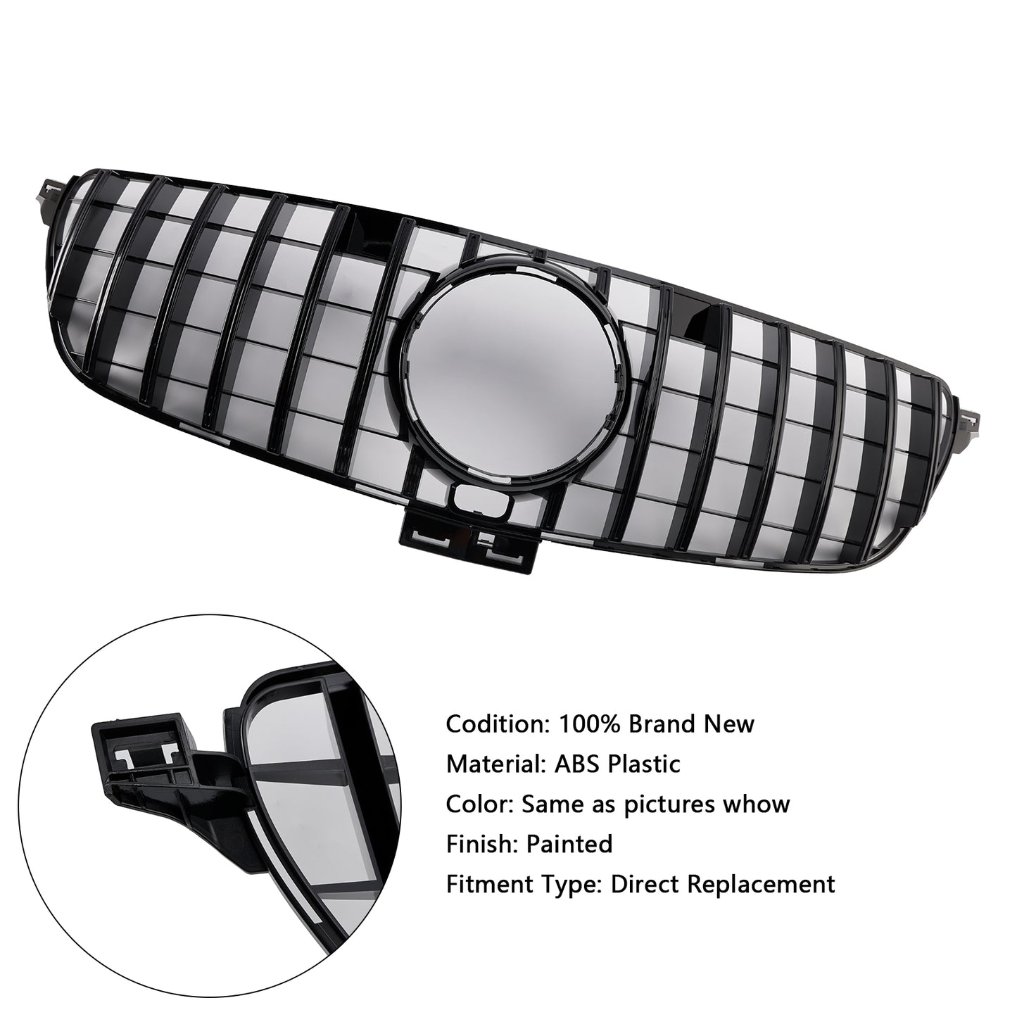 Per Mercedes Benz Classe GLE W166 2015-2018 GT Style Griglia per paraurti anteriore