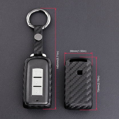 Custodia in similpelle e silicone per chiave auto con fibbia per Mitsubishi