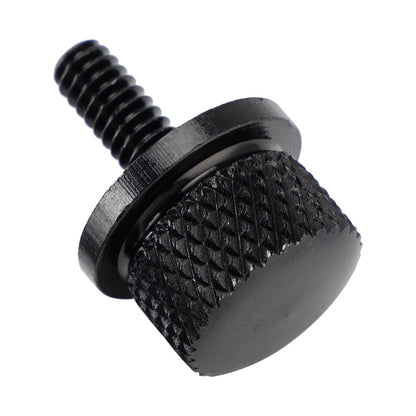 Kit di rilascio piastra bullone sella nero da 1/4""-20 per Touring Softail Dyna 96-23