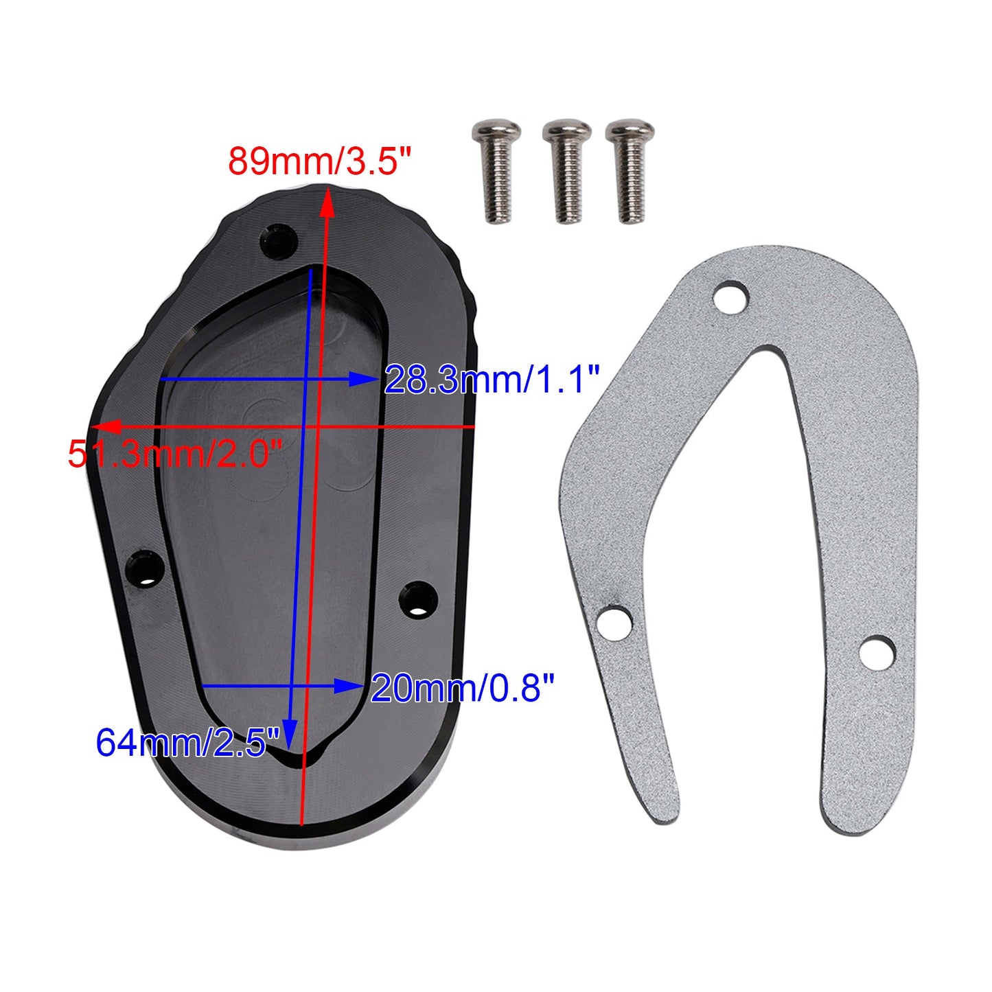 Piastra di estensione per cavalletto adatta per Bonneville T100 Street Scrambler 900 2018-2023
