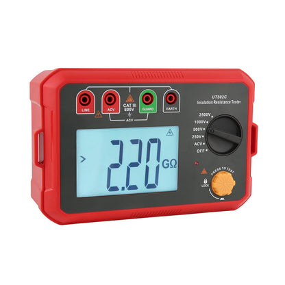 Megohmmetro digitale UT502C, tester di resistenza di isolamento, multimetro
