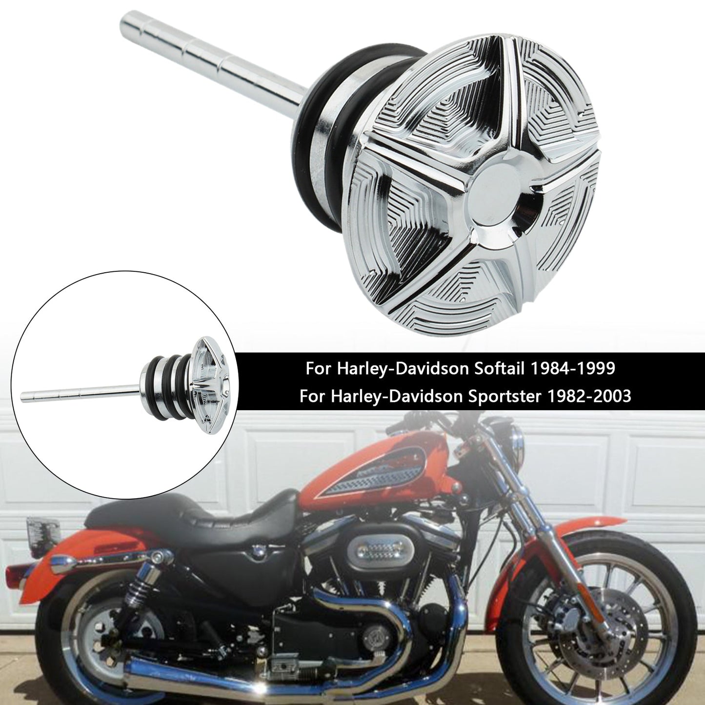 Tappo del serbatoio dell'astina di livello dell'olio per Softail 84-99 Sportster 82-03