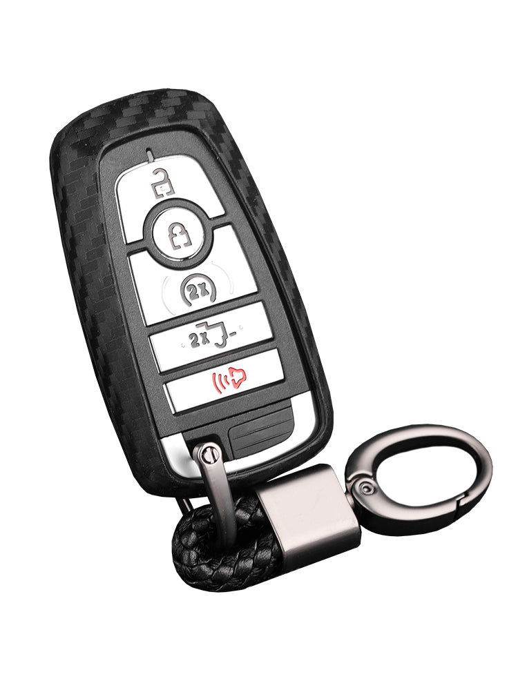 Custodia in similpelle e silicone per chiave auto con fibbia per Ford Smart
