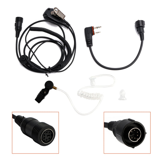 102B Auricolare in-ear con tubo d'aria trasparente e cavo A24 per ICOM A25CE A25N A24