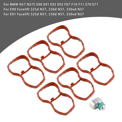 Guarnizione collettore di aspirazione 6 pezzi 1167807480 adatta per BMW E90-93 F10 F11 F07 X5 X6 N57