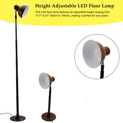 Lampada da terra e da tavolo a LED regolabile, nera, dimmerabile per soggiorno/ufficio, 3 colori