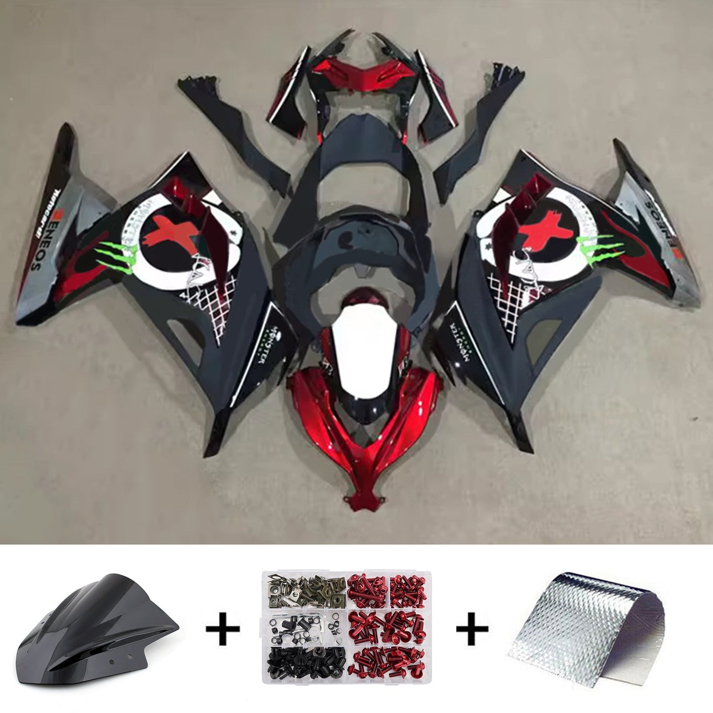 Kit carenatura iniezione in plastica ABS adatto per Kawasaki EX300 Ninja300 2013-2024
